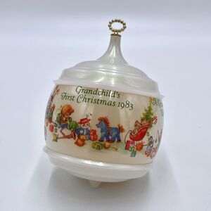 Hallmark Keepsake 1983 Grandchild's First Christmas Tree Ornament Plastic Vtg
